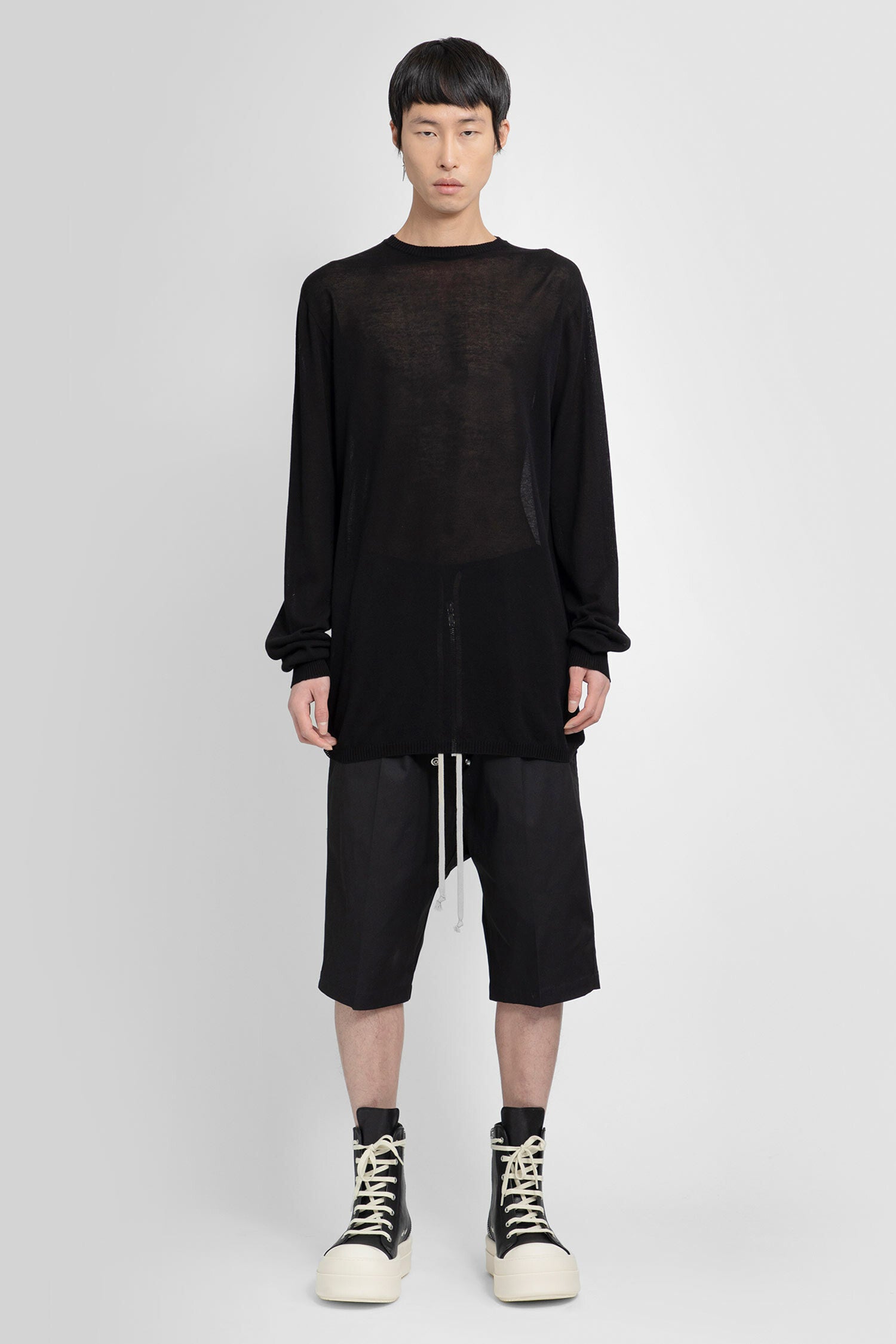 RICK OWENS MAN BLACK KNITWEAR