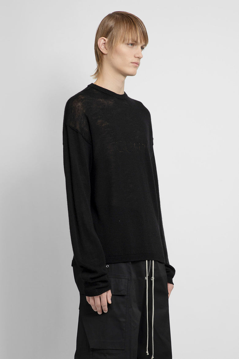 RICK OWENS MAN BLACK KNITWEAR