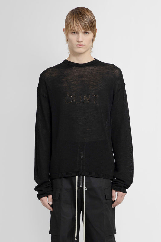 RICK OWENS MAN BLACK KNITWEAR