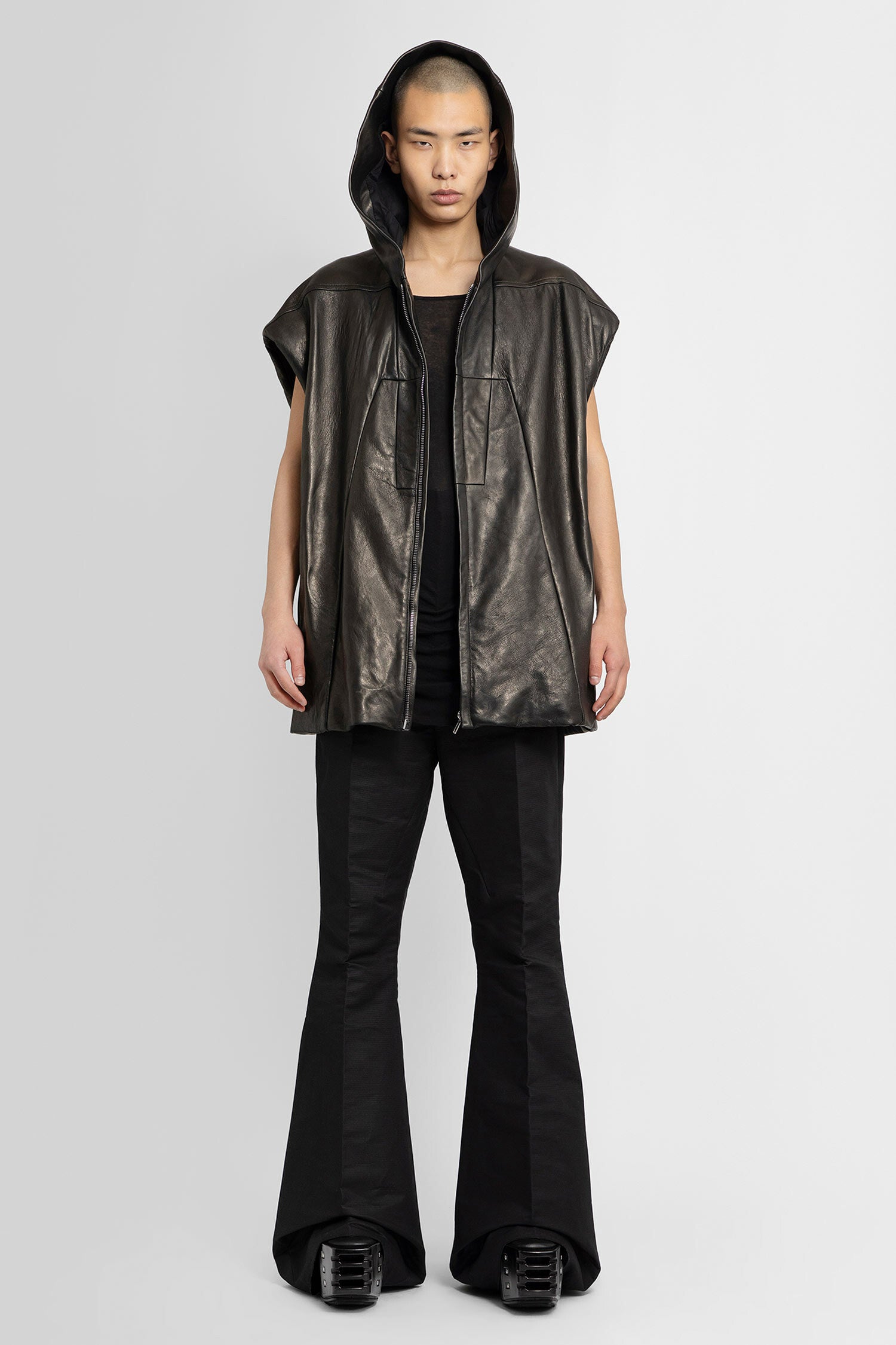 RICK OWENS MAN BLACK WAISTCOATS