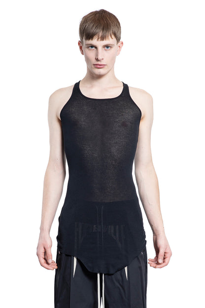 RICK OWENS MAN BLACK T-SHIRTS & TANK TOPS