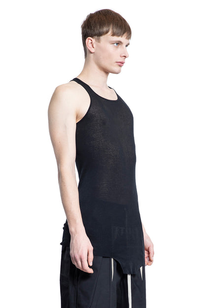 RICK OWENS MAN BLACK T-SHIRTS & TANK TOPS