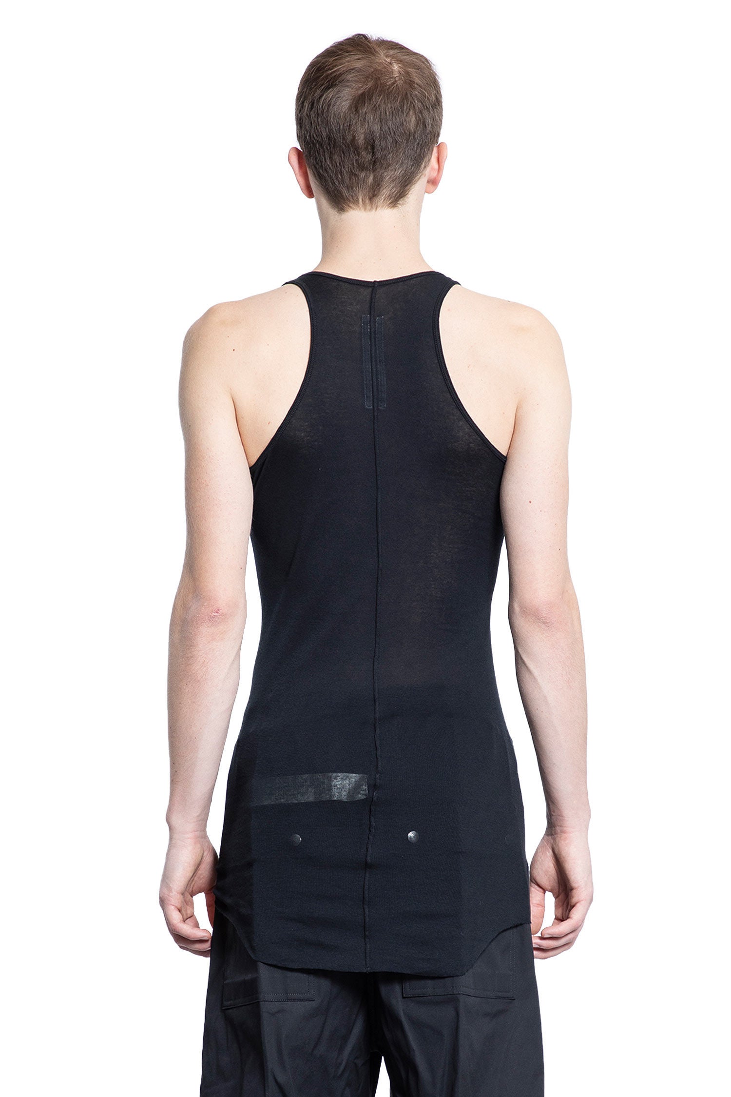 RICK OWENS MAN BLACK T-SHIRTS & TANK TOPS