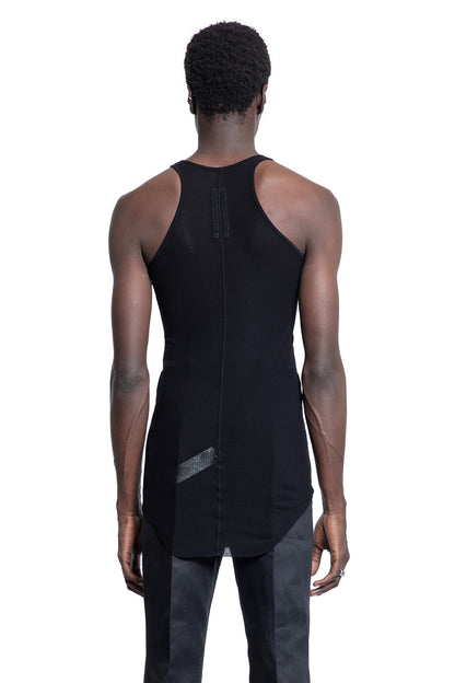 RICK OWENS MAN BLACK T-SHIRTS & TANK TOPS