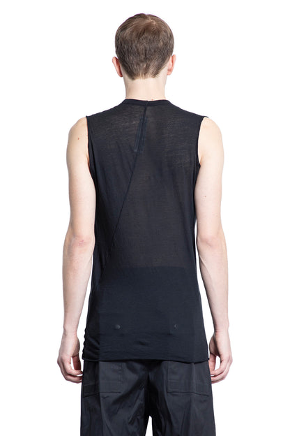 RICK OWENS MAN BLACK T-SHIRTS & TANK TOPS