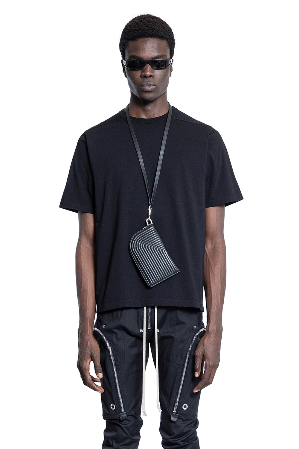 RICK OWENS MAN BLACK T-SHIRTS & TANK TOPS