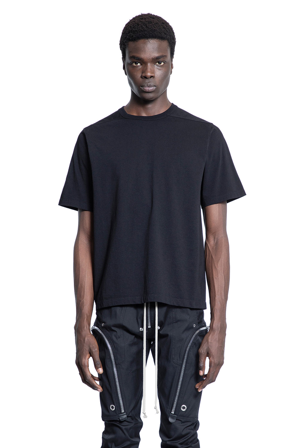 RICK OWENS MAN BLACK T-SHIRTS & TANK TOPS