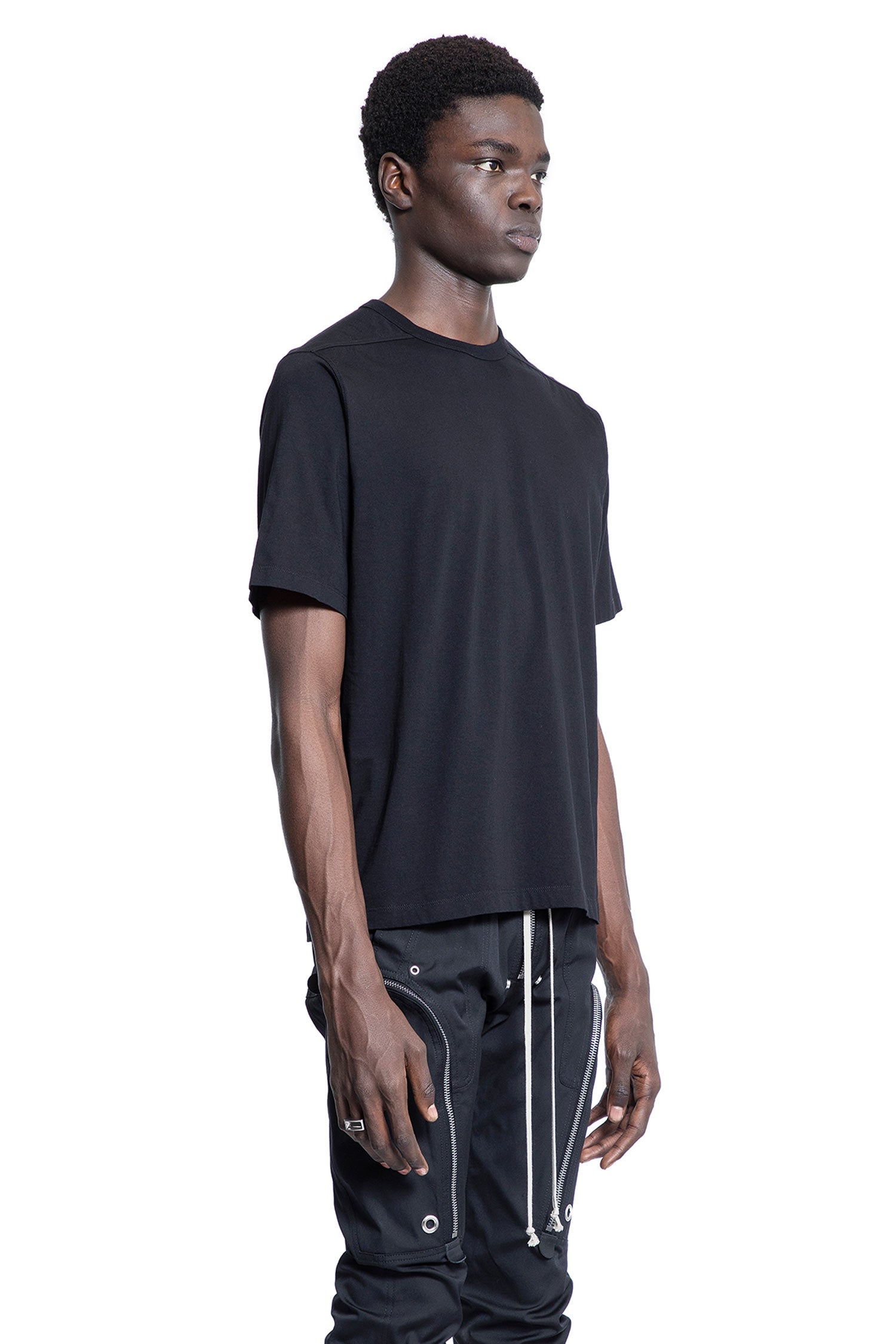 RICK OWENS MAN BLACK T-SHIRTS & TANK TOPS