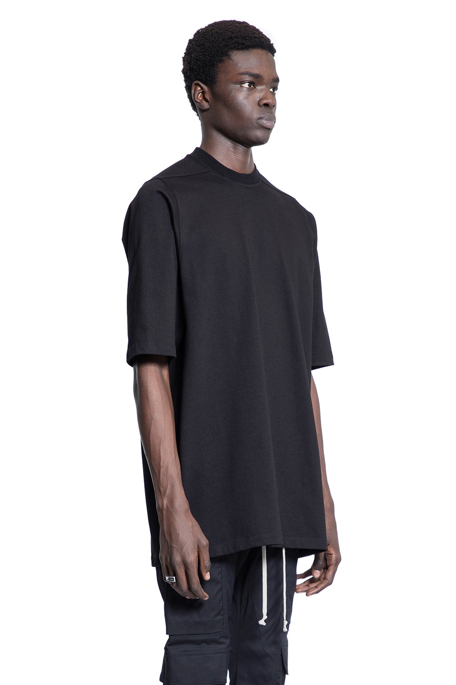 RICK OWENS MAN BLACK T-SHIRTS & TANK TOPS