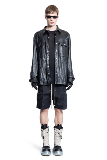 RICK OWENS MAN BLACK T-SHIRTS & TANK TOPS