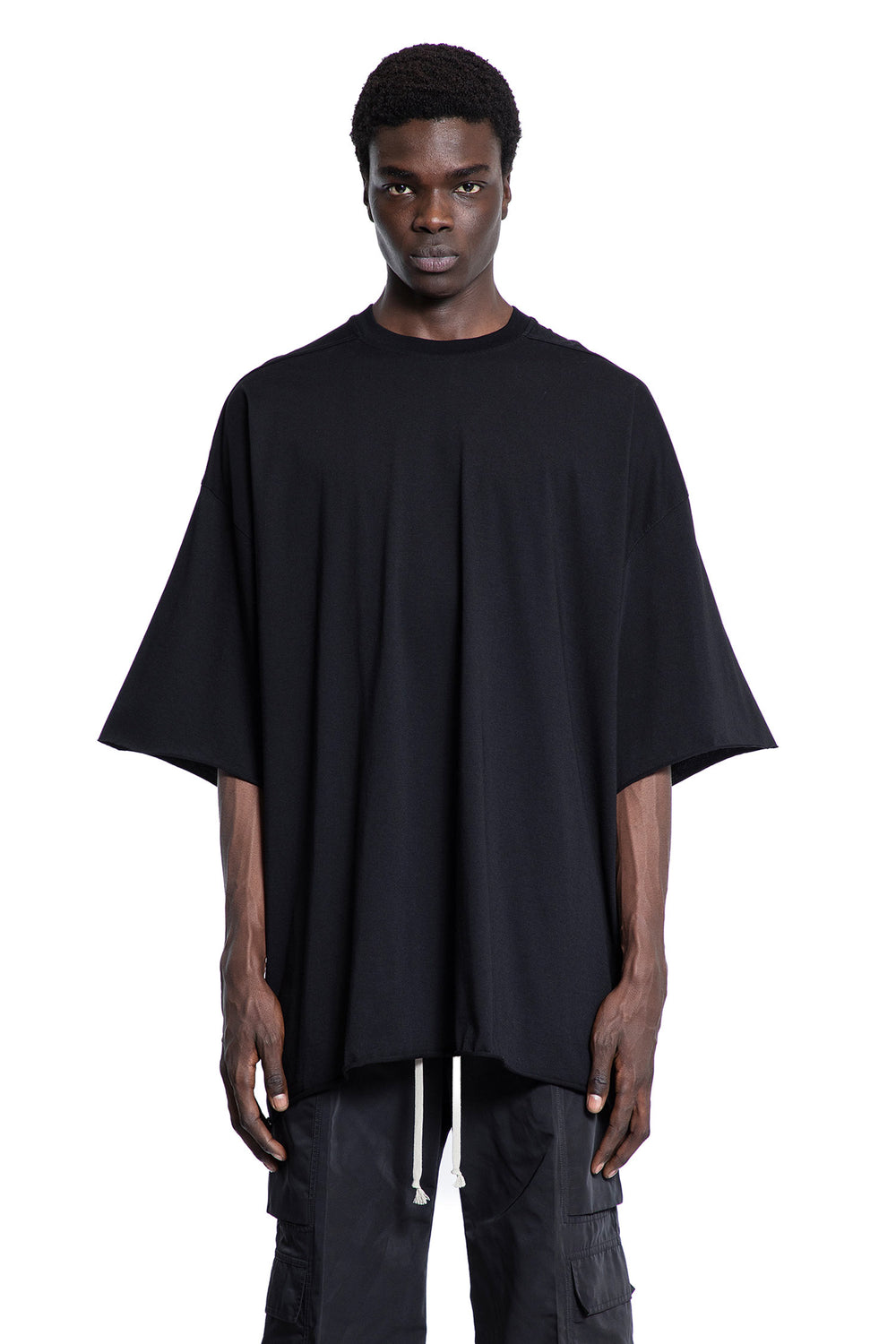 RICK OWENS MAN BLACK T-SHIRTS & TANK TOPS