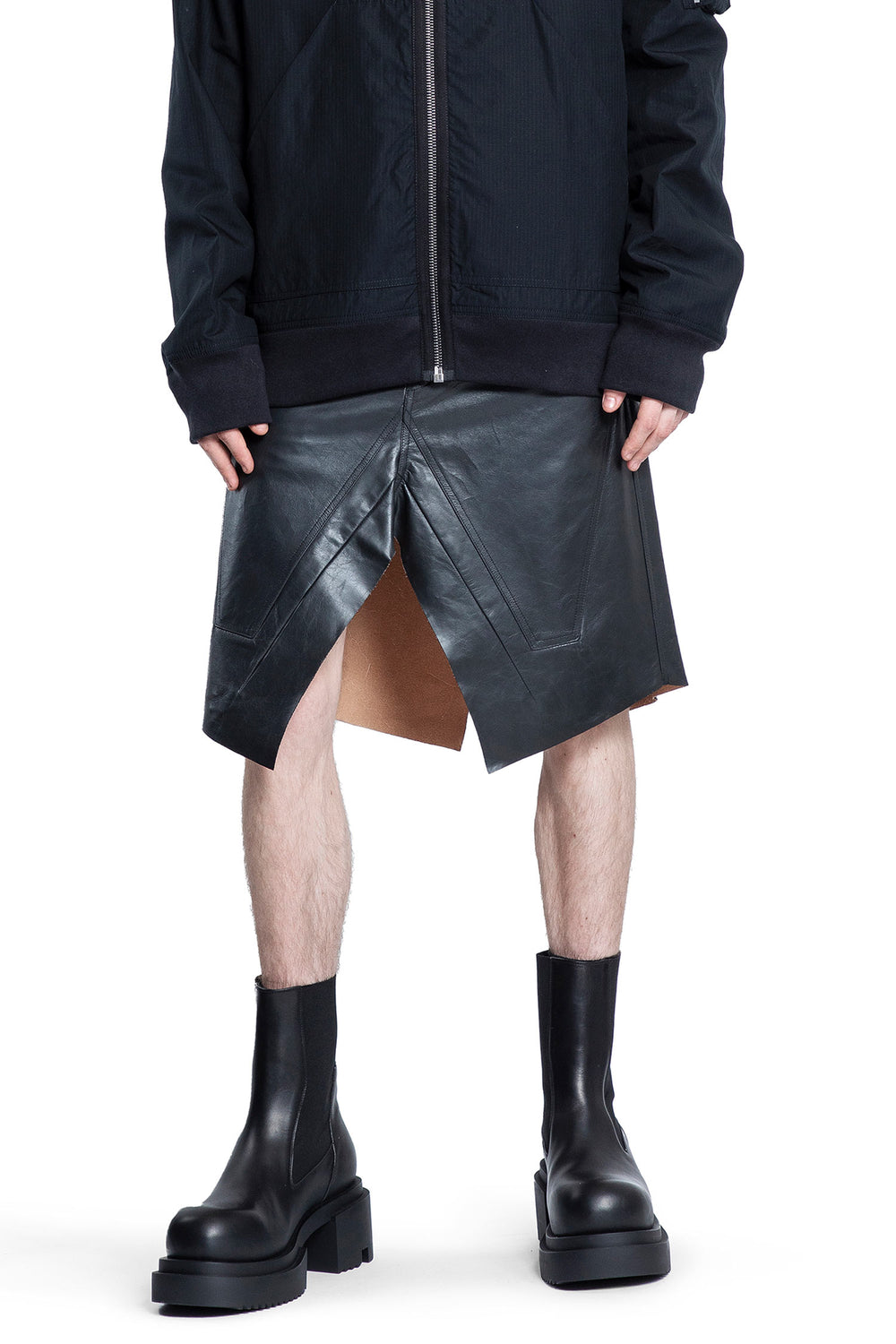 RICK OWENS MAN BLACK SHORTS & SKIRTS