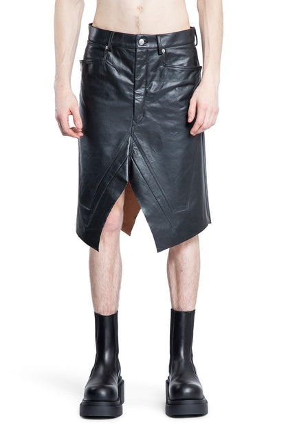 RICK OWENS MAN BLACK SHORTS & SKIRTS