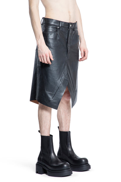 RICK OWENS MAN BLACK SHORTS & SKIRTS