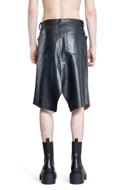 RICK OWENS MAN BLACK SHORTS & SKIRTS