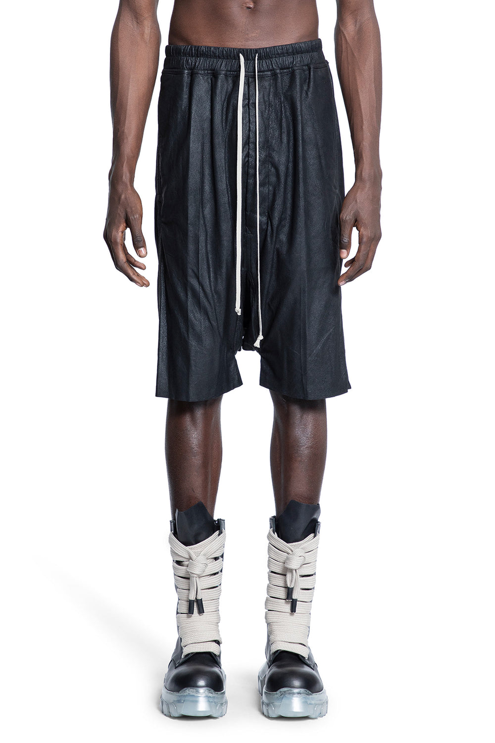 RICK OWENS MAN BLACK SHORTS & SKIRTS