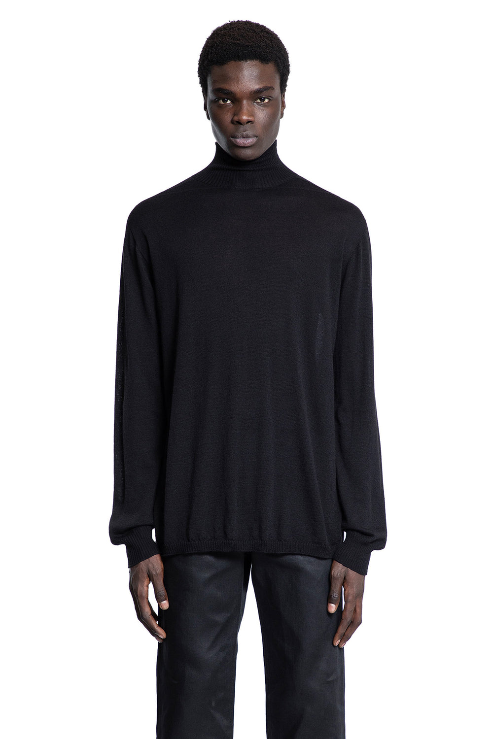 RICK OWENS MAN BLACK KNITWEAR