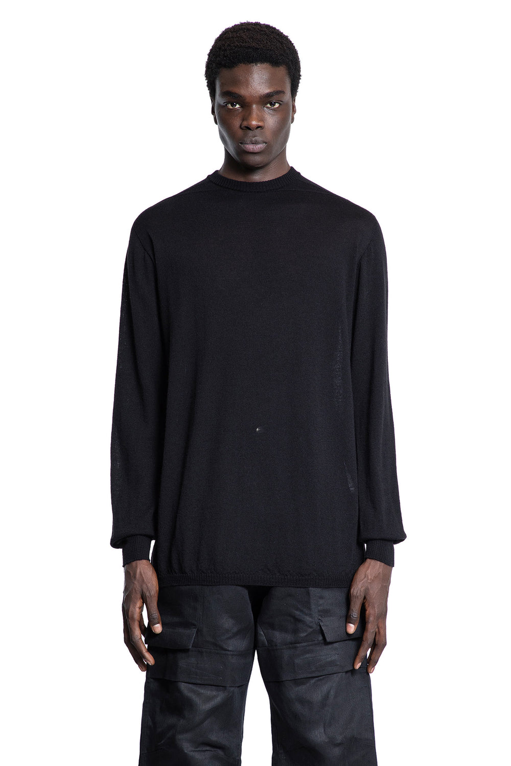 RICK OWENS MAN BLACK KNITWEAR