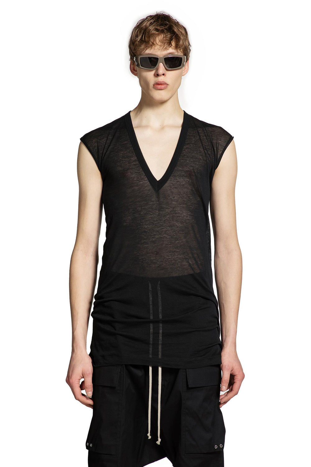 RICK OWENS Temple Deep V LS T man