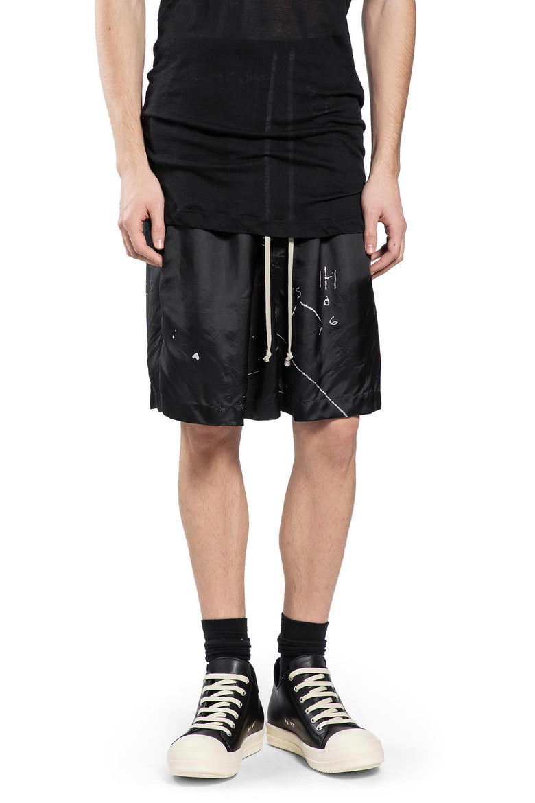 RICK OWENS Temple Boxers in Printed Cupro Twill man