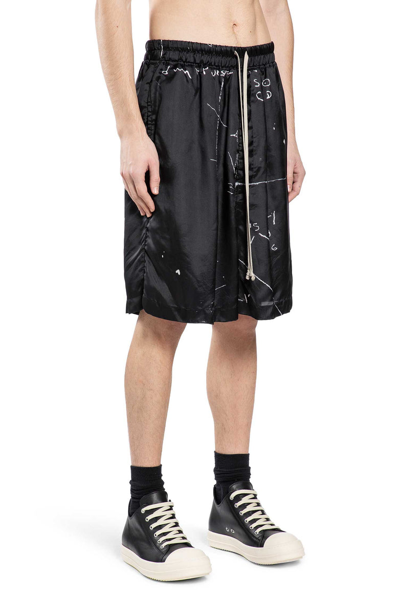 
              RICK OWENS Temple Boxers in Printed Cupro Twill man
            