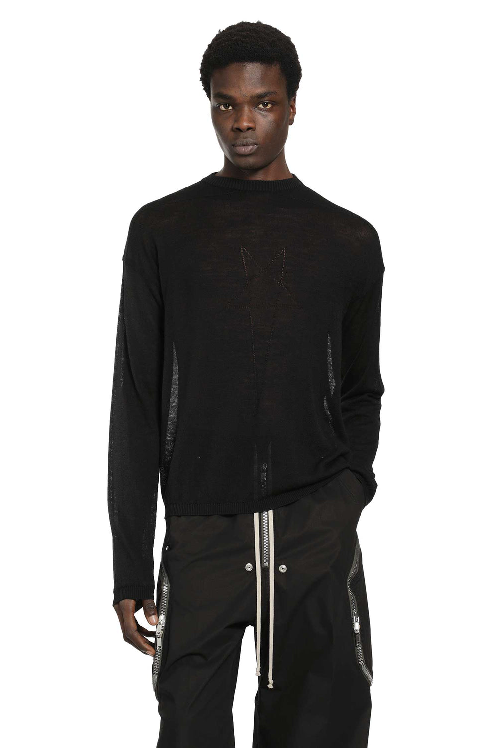 RICK OWENS Temple Sheer Sweater man