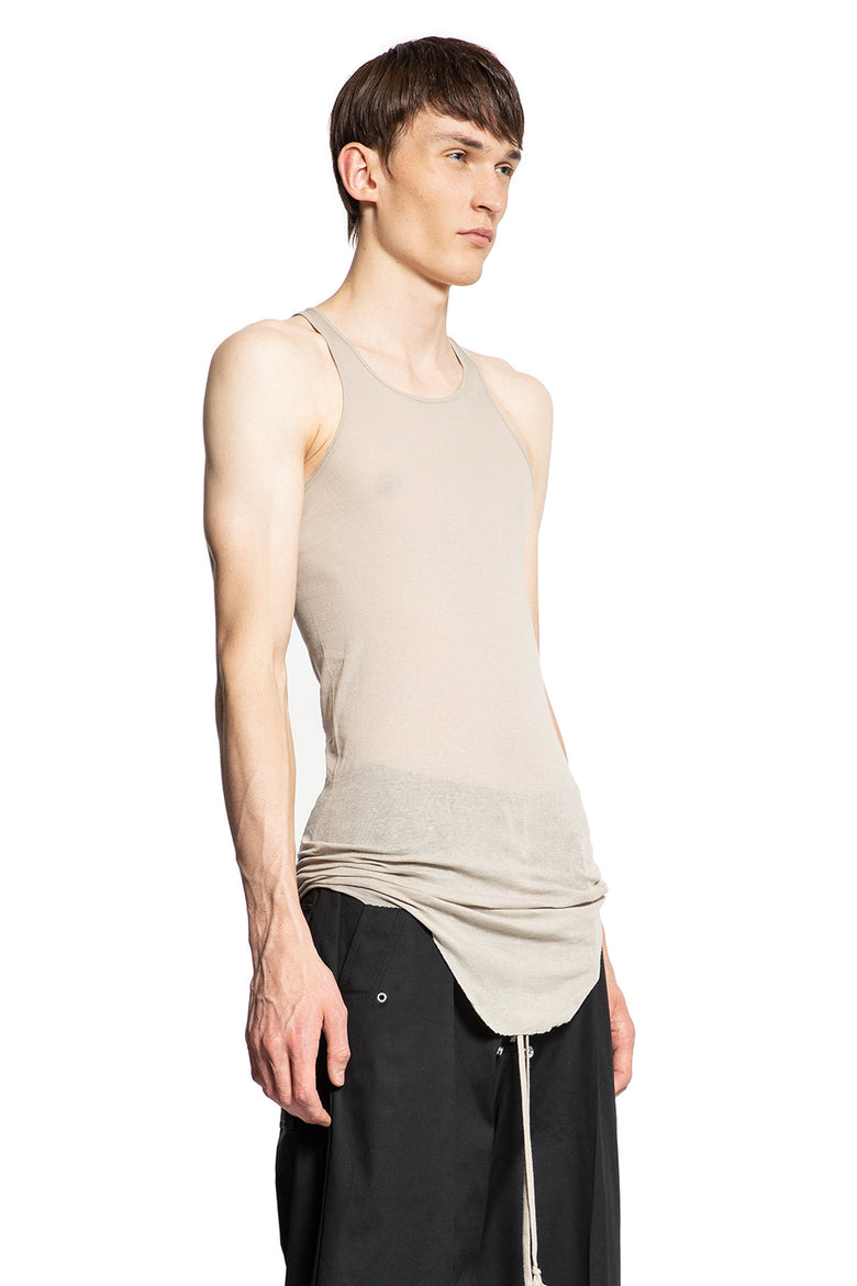 RICK OWENS MAN OFF-WHITE T-SHIRTS & TANK TOPS