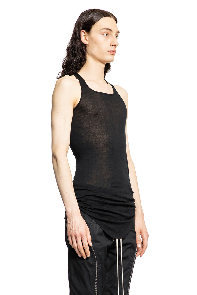 RICK OWENS MAN BLACK T-SHIRTS & TANK TOPS