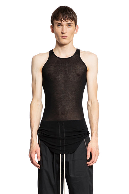 RICK OWENS MAN BLACK T-SHIRTS & TANK TOPS