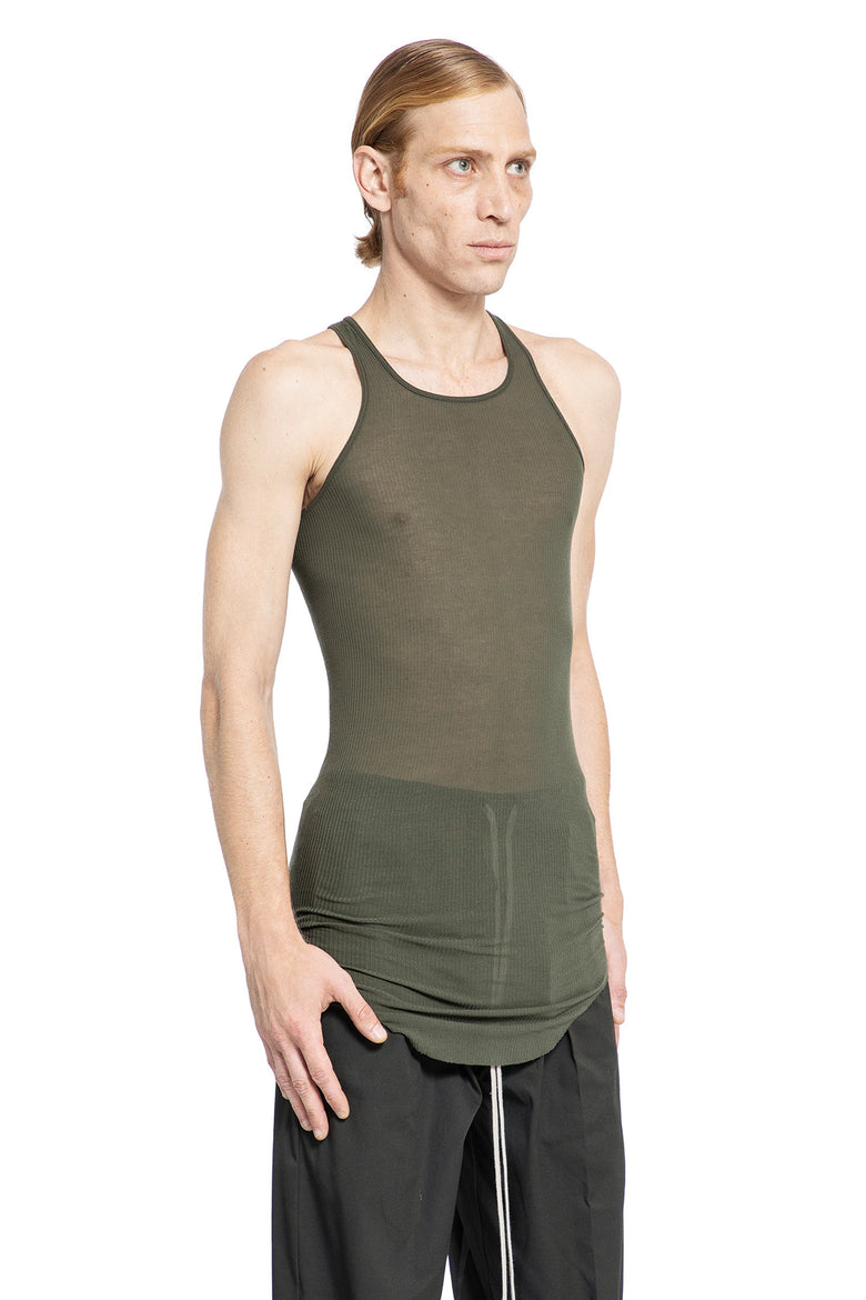 RICK OWENS MAN GREEN T-SHIRTS & TANK TOPS