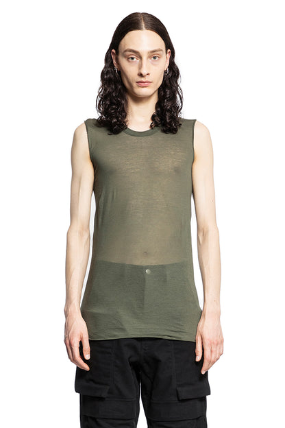 RICK OWENS MAN GREEN T-SHIRTS & TANK TOPS