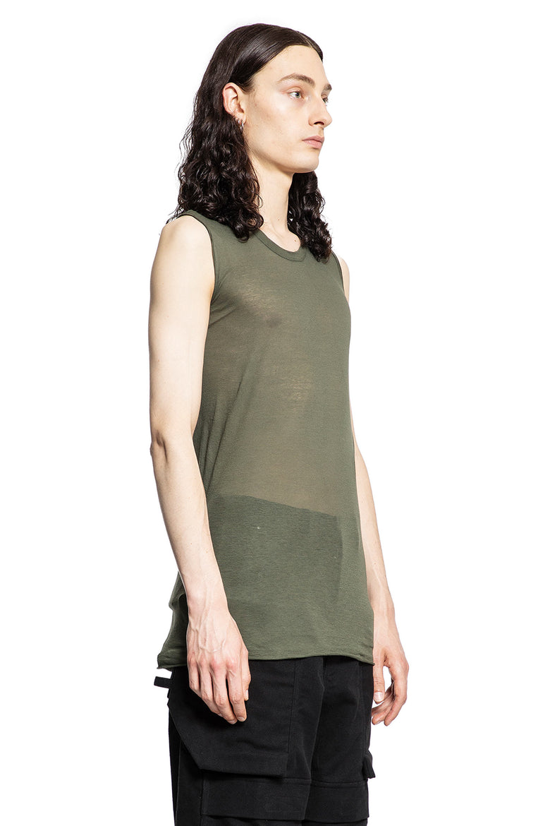 RICK OWENS MAN GREEN T-SHIRTS & TANK TOPS