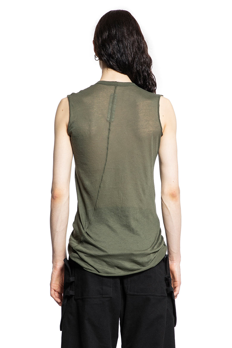 RICK OWENS MAN GREEN T-SHIRTS & TANK TOPS