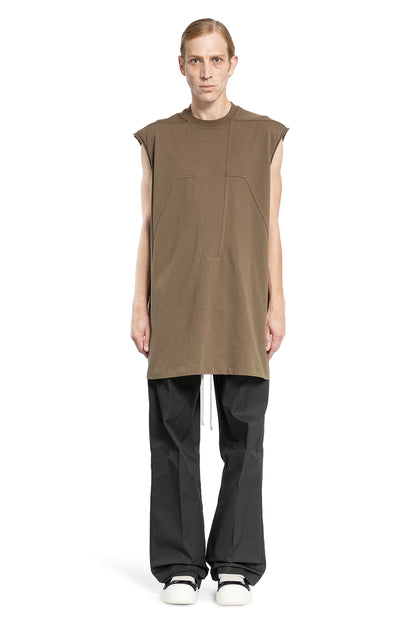 RICK OWENS MAN GREEN T-SHIRTS & TANK TOPS