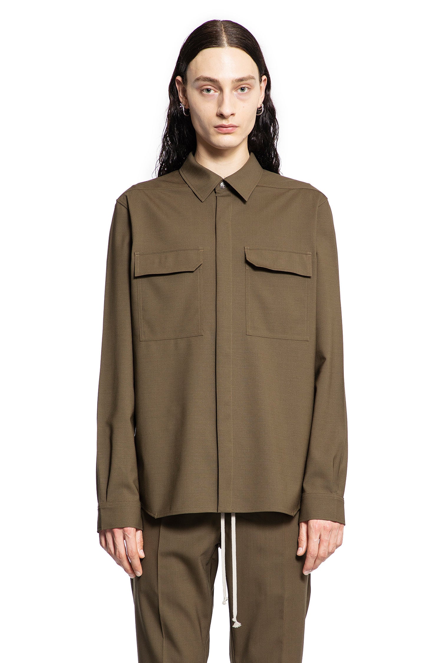 RICK OWENS MAN BROWN SHIRTS