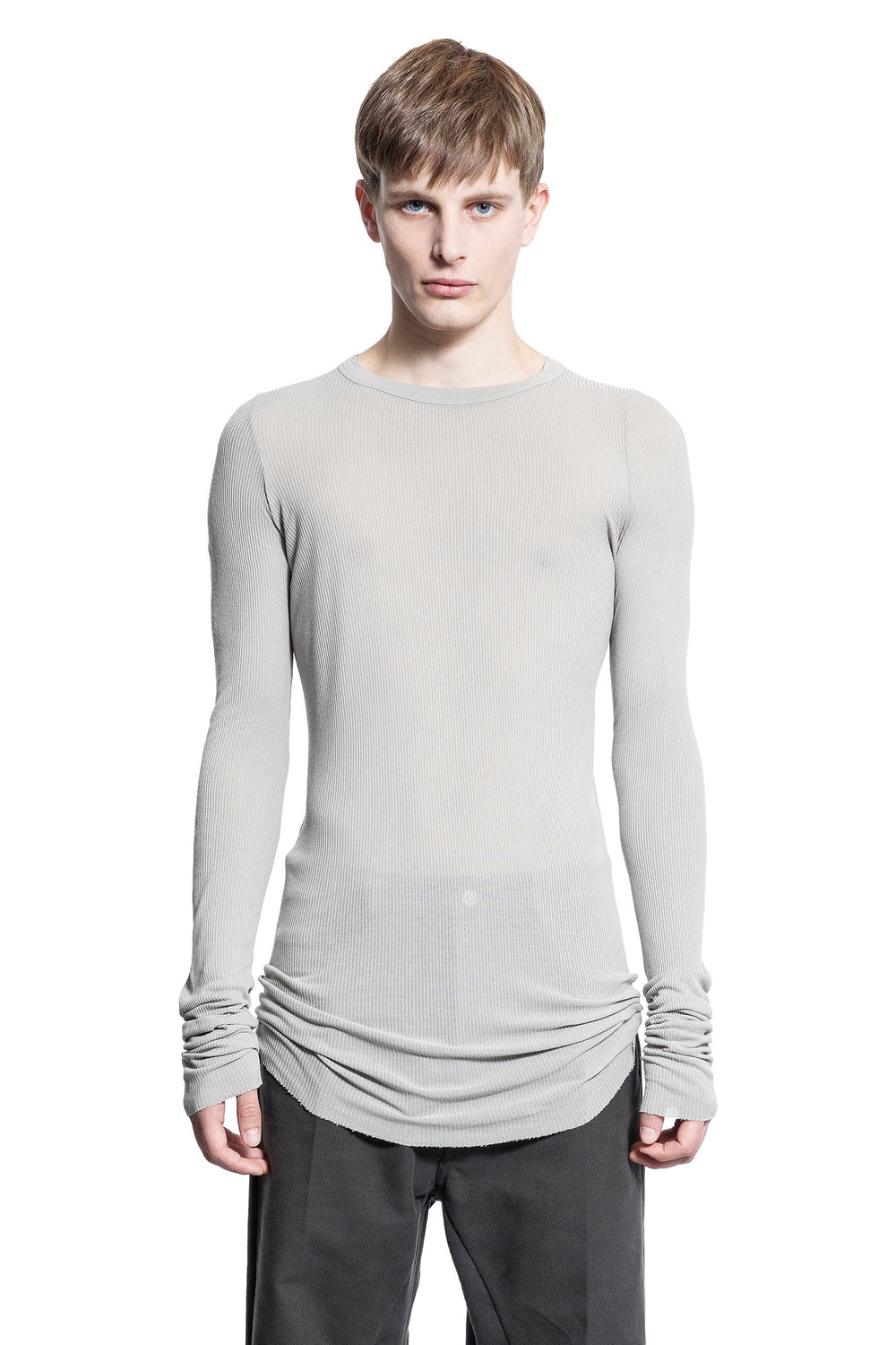 RICK OWENS MAN GREY T-SHIRTS & TANK TOPS