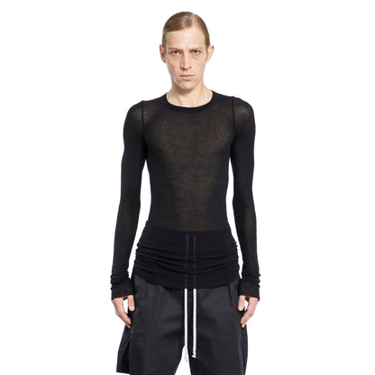 RICK OWENS MAN BLACK T-SHIRTS & TANK TOPS