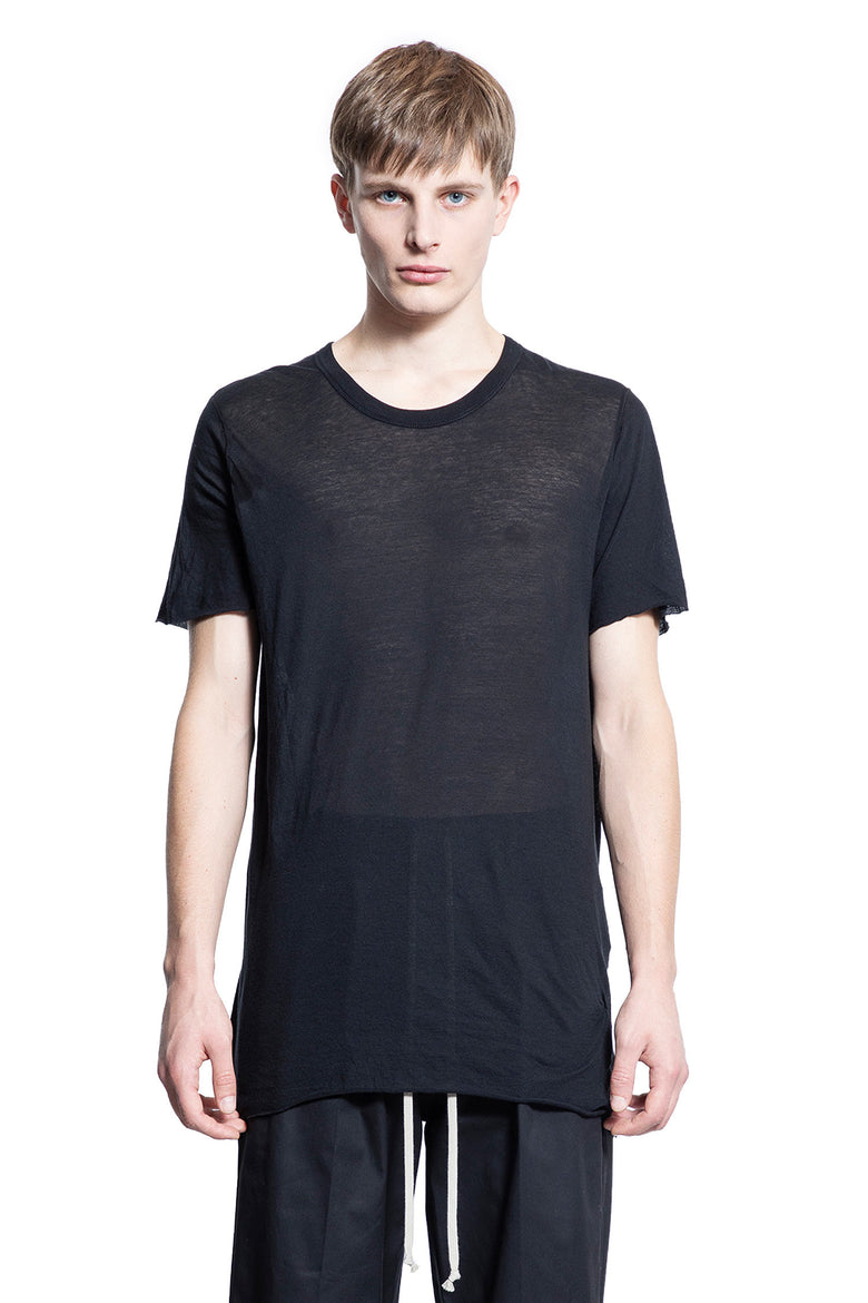 RICK OWENS MAN BLACK T-SHIRTS & TANK TOPS