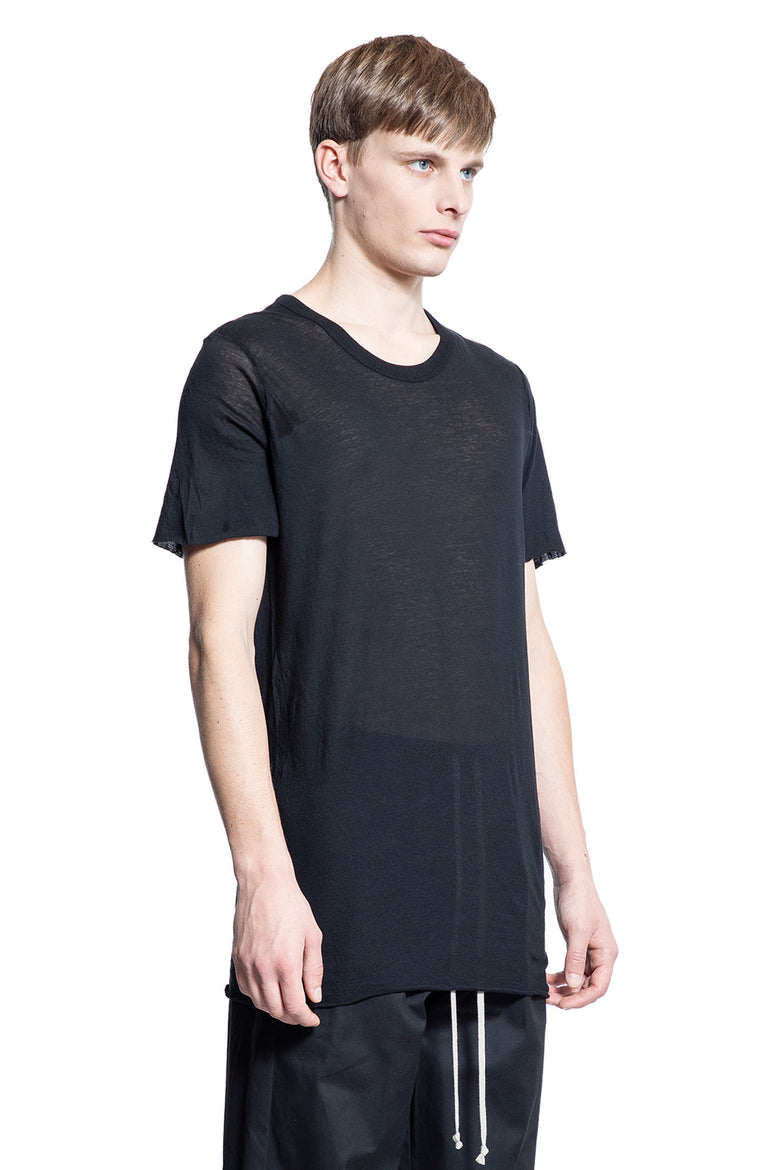 RICK OWENS MAN BLACK T-SHIRTS & TANK TOPS