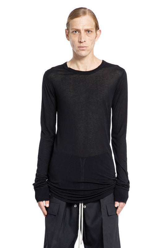 RICK OWENS MAN BLACK T-SHIRTS & TANK TOPS