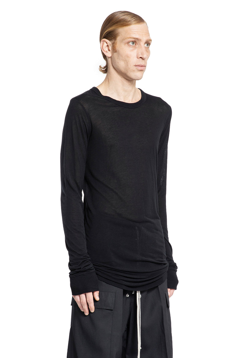 RICK OWENS MAN BLACK T-SHIRTS & TANK TOPS