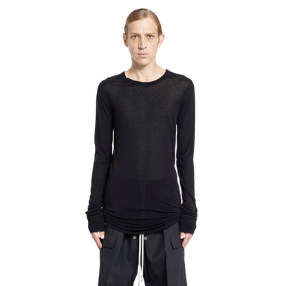 RICK OWENS MAN BLACK T-SHIRTS & TANK TOPS