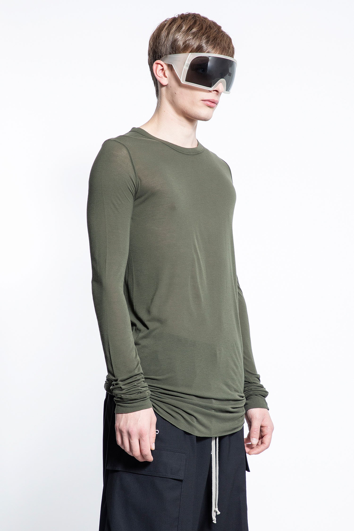 RICK OWENS MAN GREEN T-SHIRTS & TANK TOPS