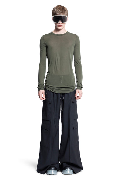 RICK OWENS MAN GREEN T-SHIRTS & TANK TOPS