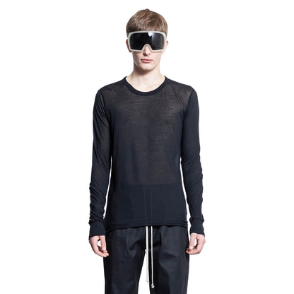 RICK OWENS MAN BLACK T-SHIRTS & TANK TOPS