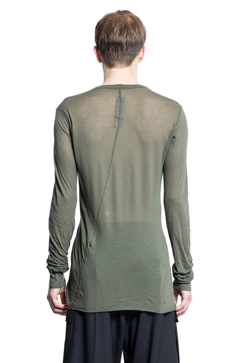 RICK OWENS MAN GREEN T-SHIRTS & TANK TOPS