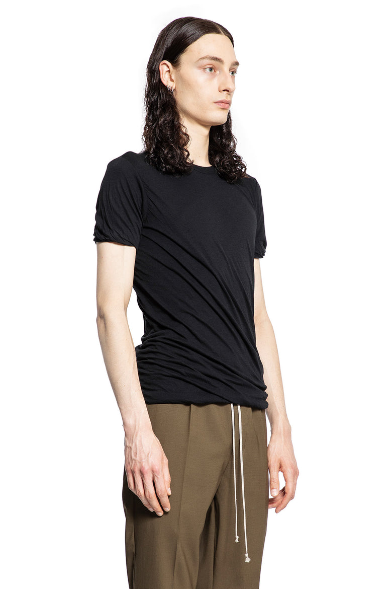 RICK OWENS MAN BLACK T-SHIRTS & TANK TOPS