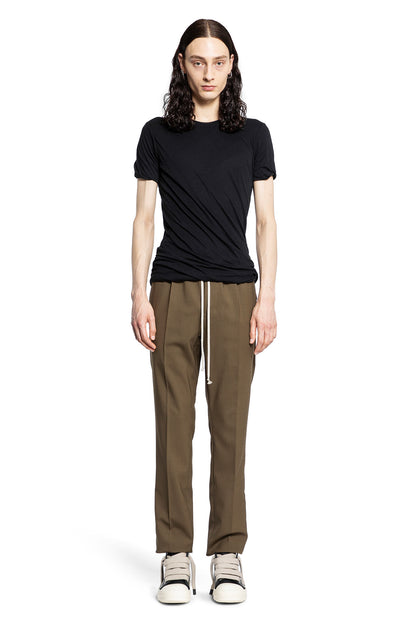 RICK OWENS MAN BLACK T-SHIRTS & TANK TOPS