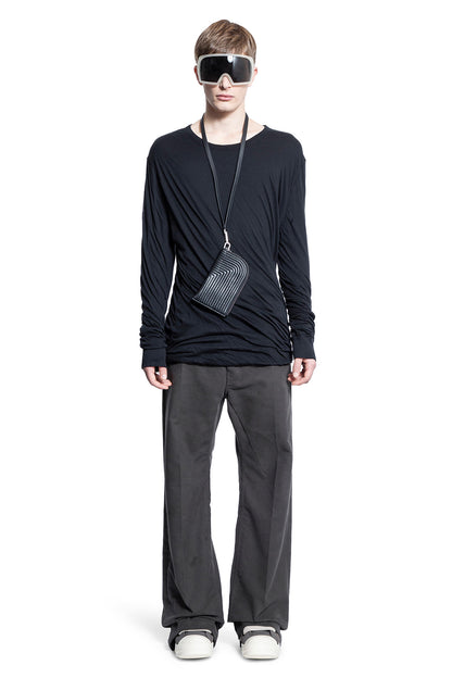 RICK OWENS MAN BLACK T-SHIRTS & TANK TOPS