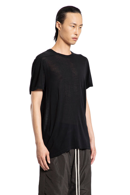 RICK OWENS MAN BLACK T-SHIRTS & TANK TOPS